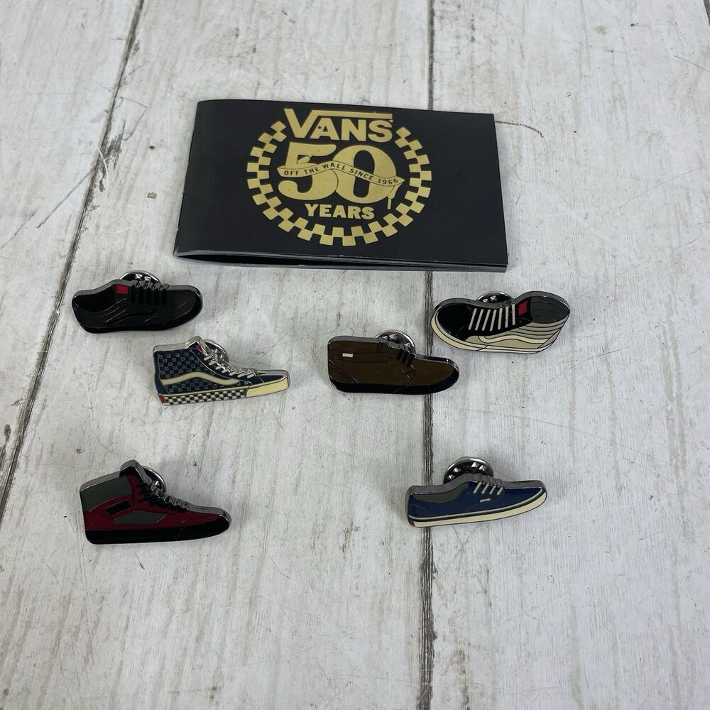 Vans Off the Wall Enamel Lapel Hat Pins Lot Of 6 - Sneakers